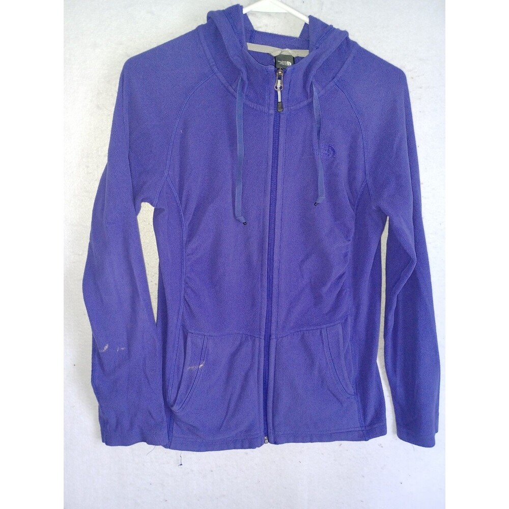 The North Face Womens Full Zip Up Hoodie Jacket Long Sleeve Blue Size Small